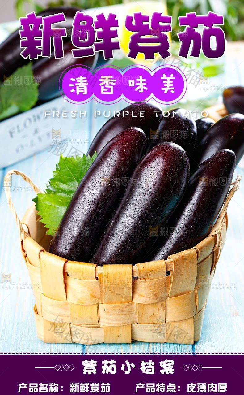新鲜紫茄详情