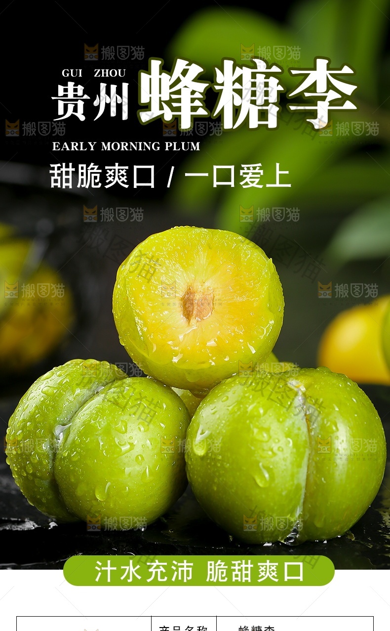 贵州蜂糖李详情页设计