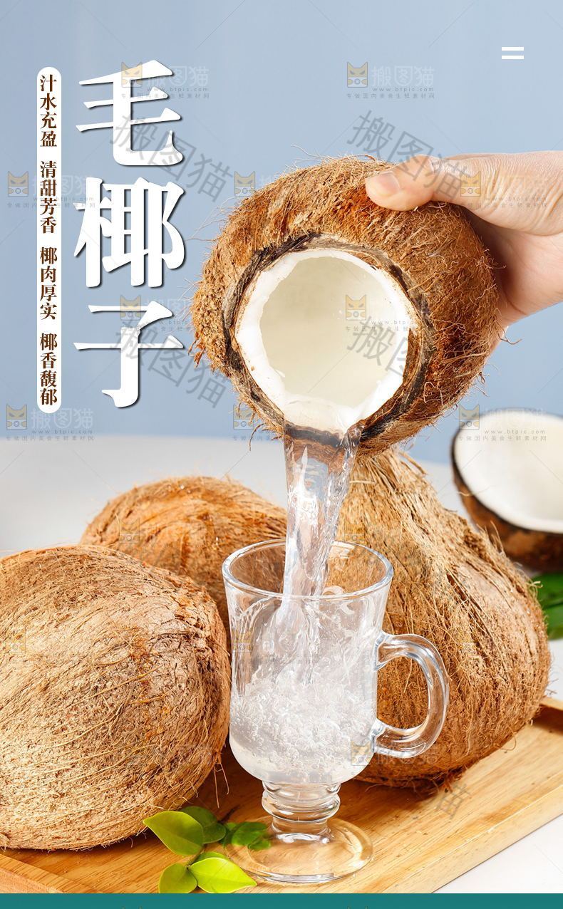 毛椰子详情页设计