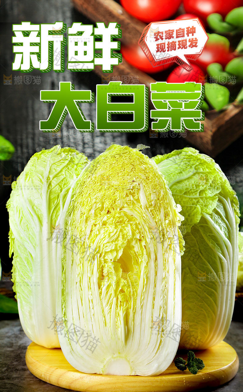 新鲜大白菜详情页