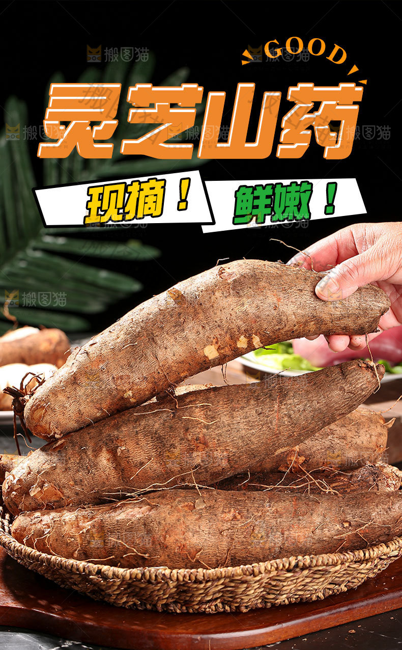灵芝山药详情页