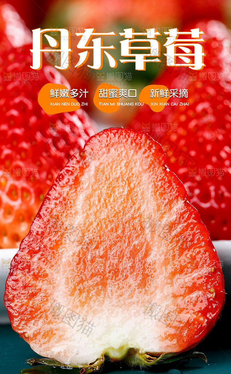 丹东奶油草莓详情页