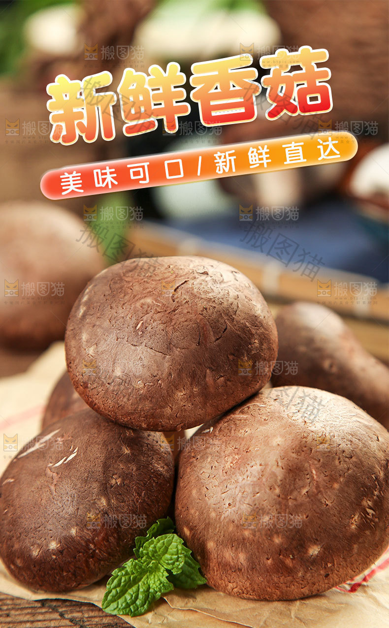 新鲜香菇详情页