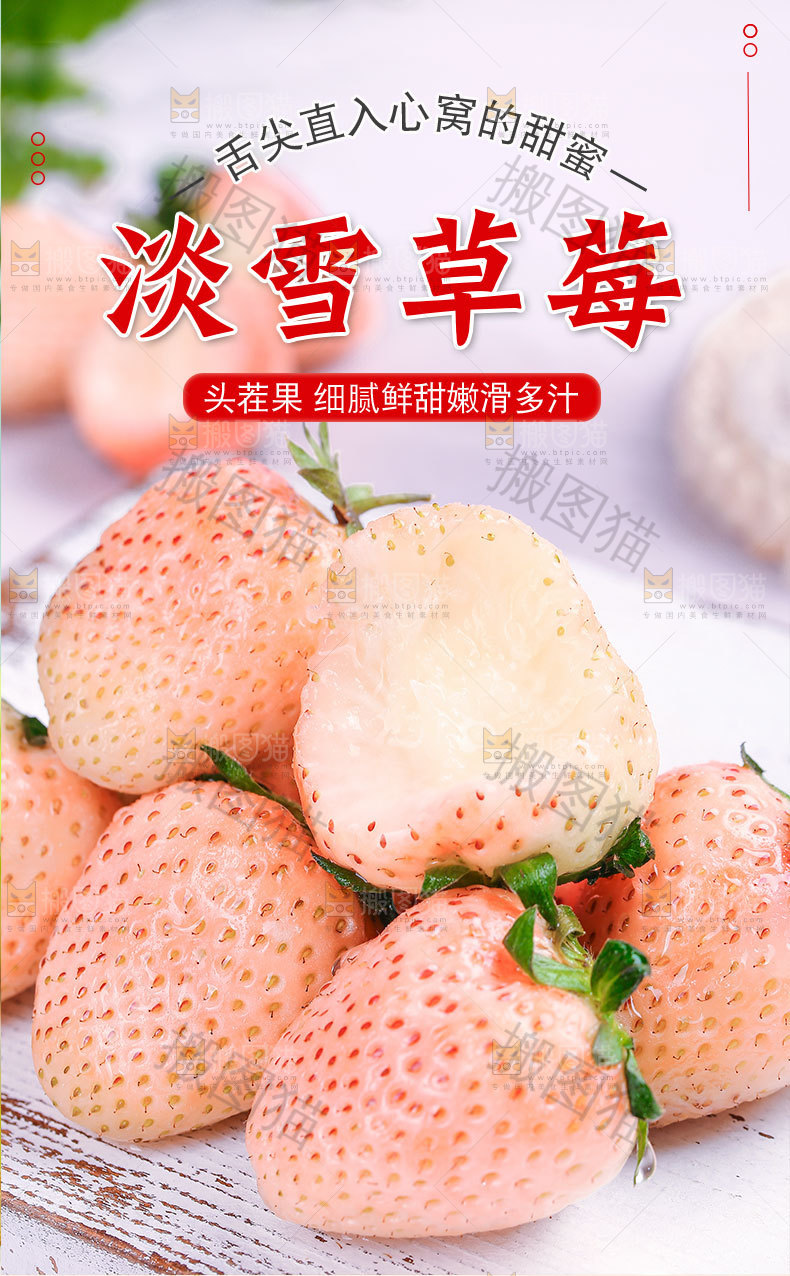 淡雪白草莓详情页