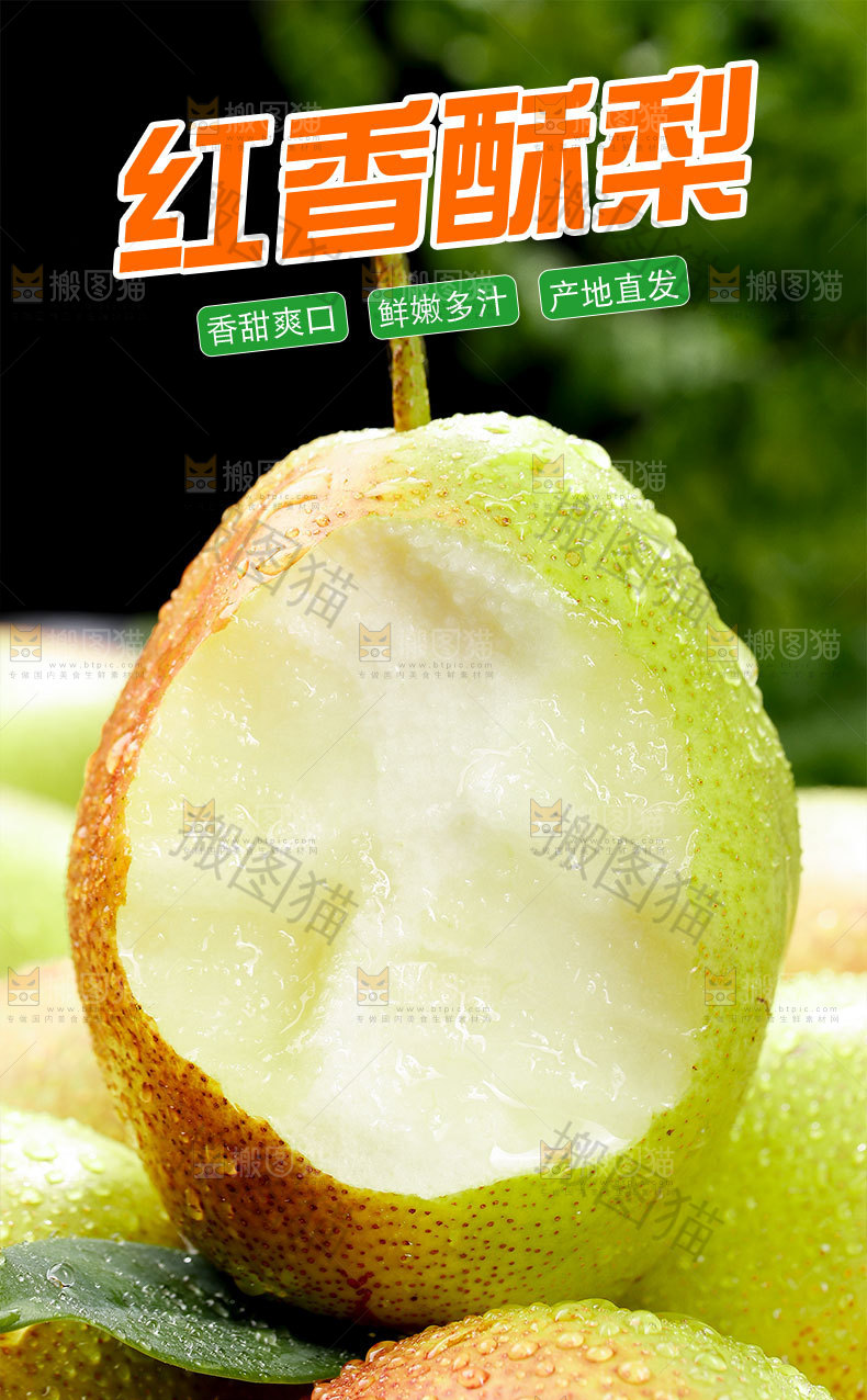 新鲜红香酥梨详情