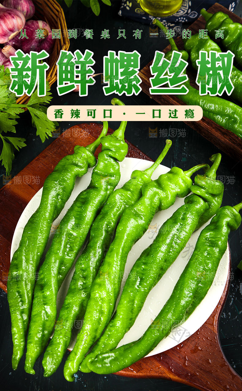 新鲜螺丝椒详情页