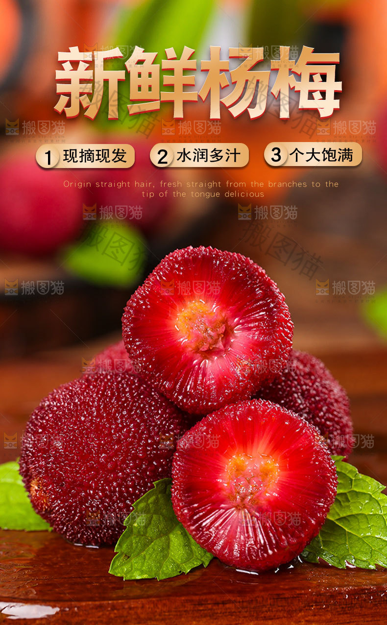 新鲜杨梅详情页