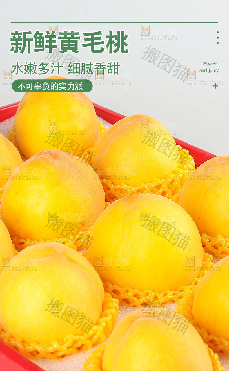 新鲜黄毛桃详情页