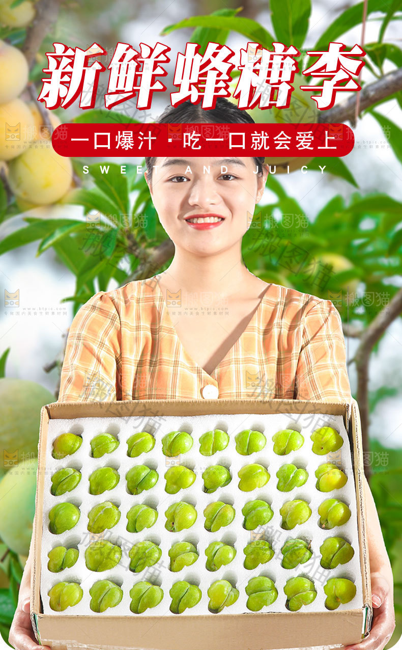 新鲜蜂糖李详情页