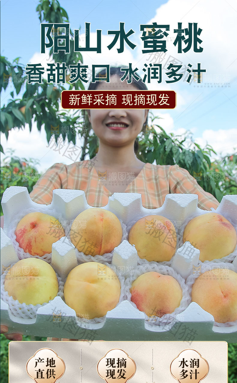 阳山水蜜桃详情页
