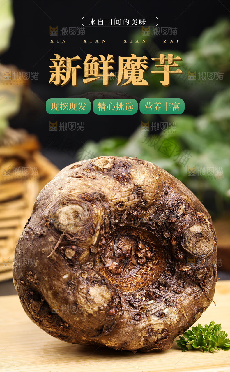 新鲜魔芋详情页