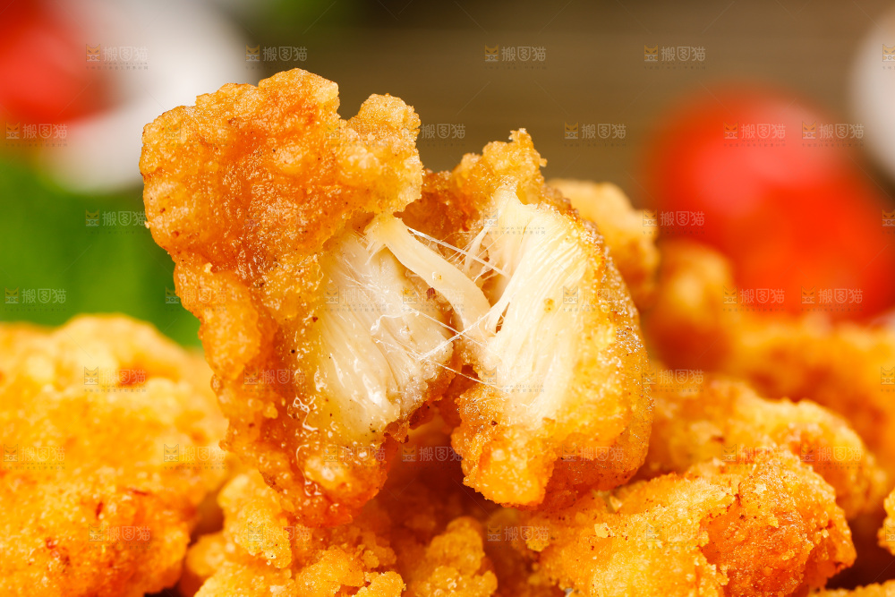一堆香脆鸡米花