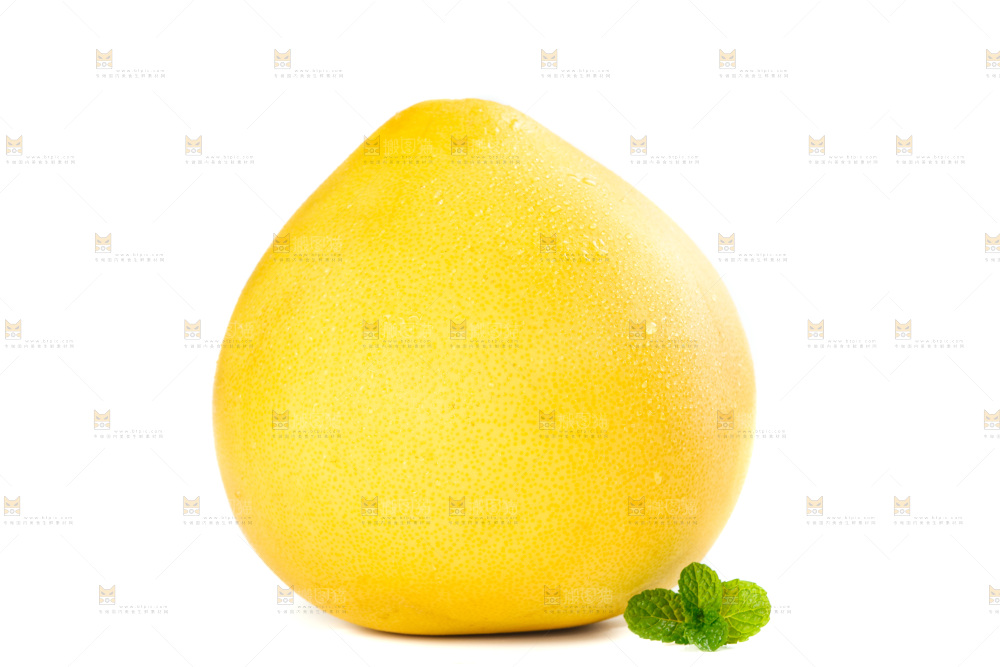白底上的黄金蜜柚