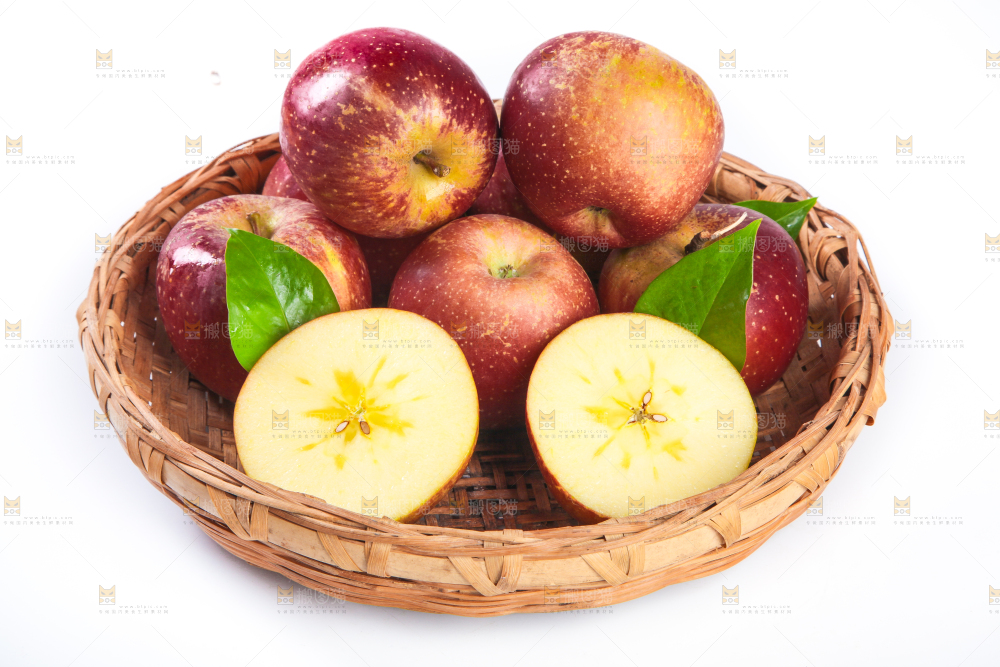白底上一篮丑苹果