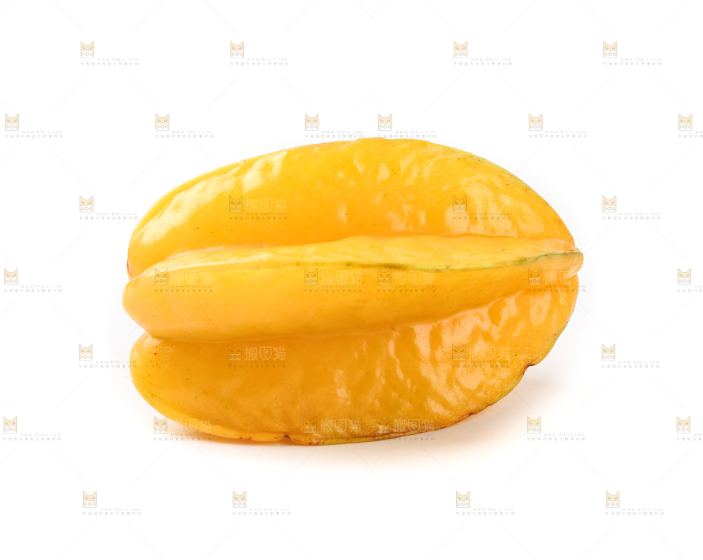 白底上放着杨桃