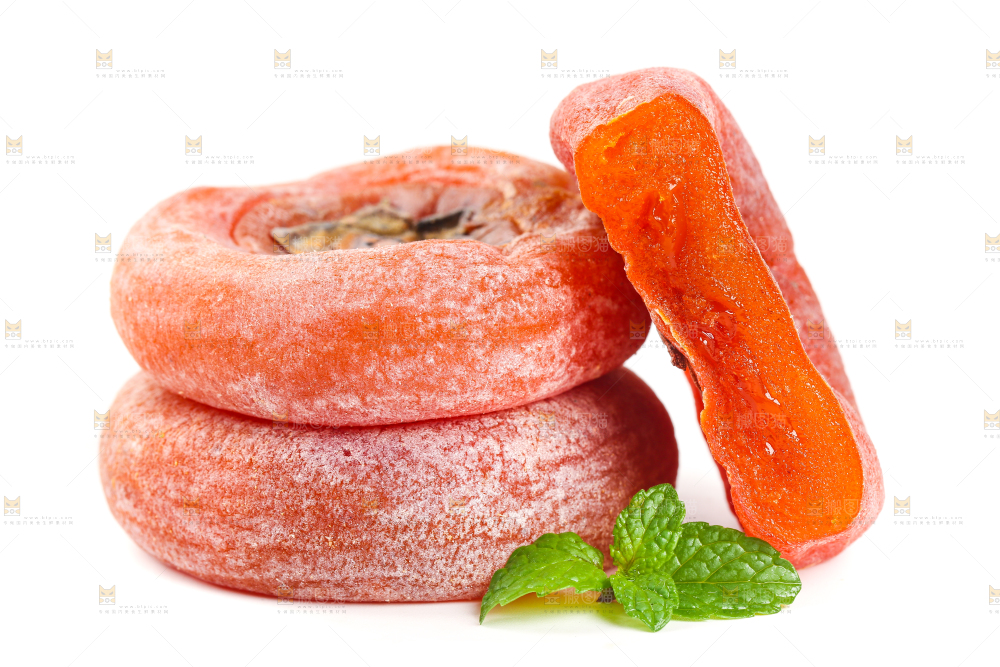 白底上的柿子饼