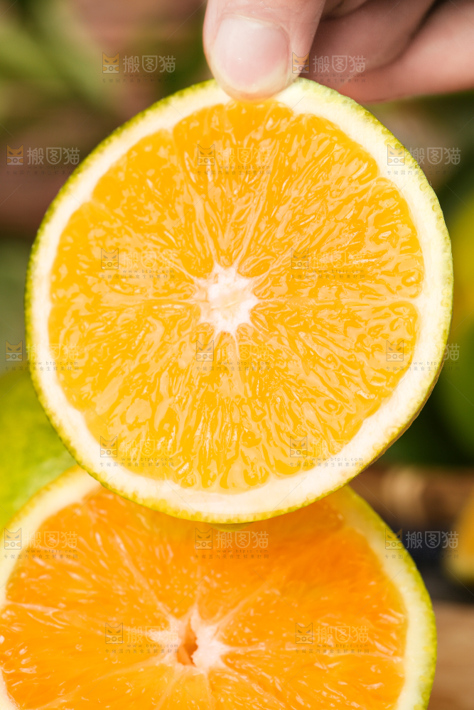 手上拿着秭归夏橙