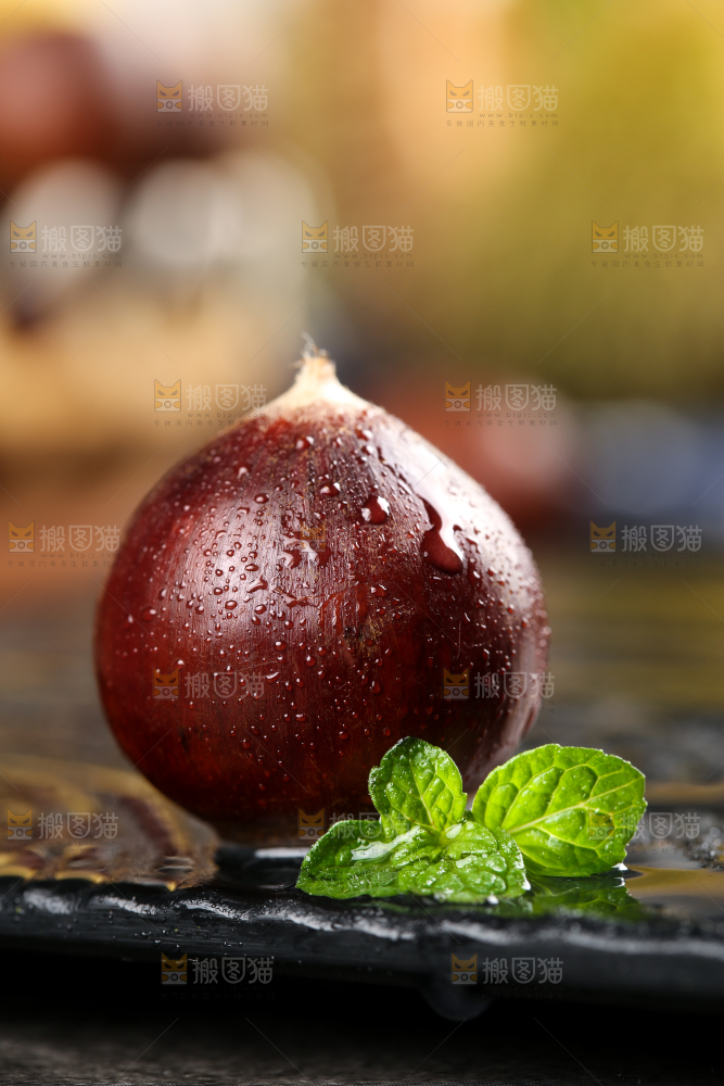 黑底上的栗子