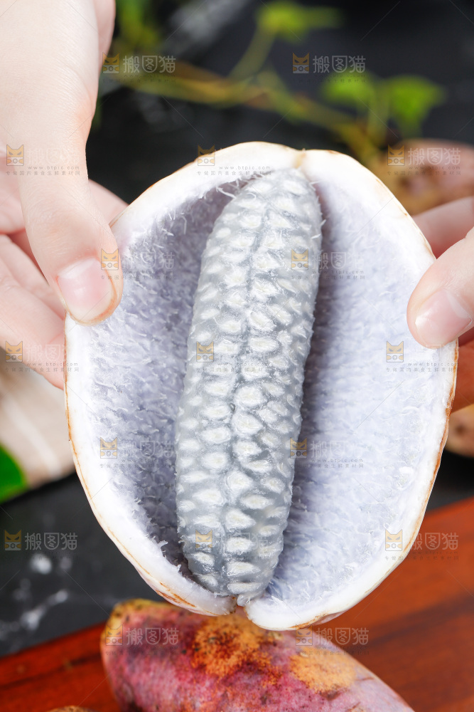 手里拿着八月瓜