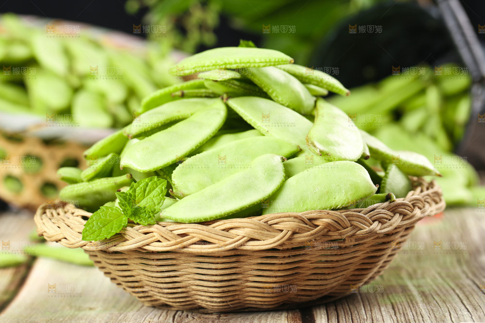 篮子里装着扁豆