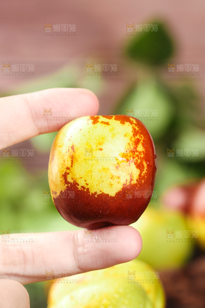 手里拿着冬枣