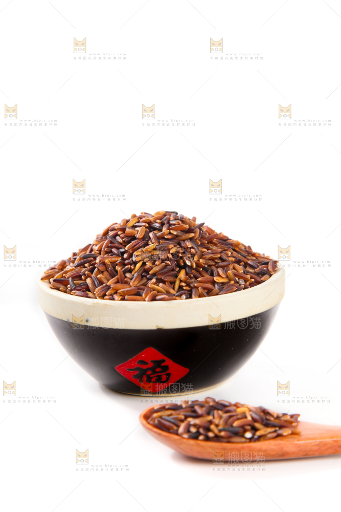 白底上的紫香米