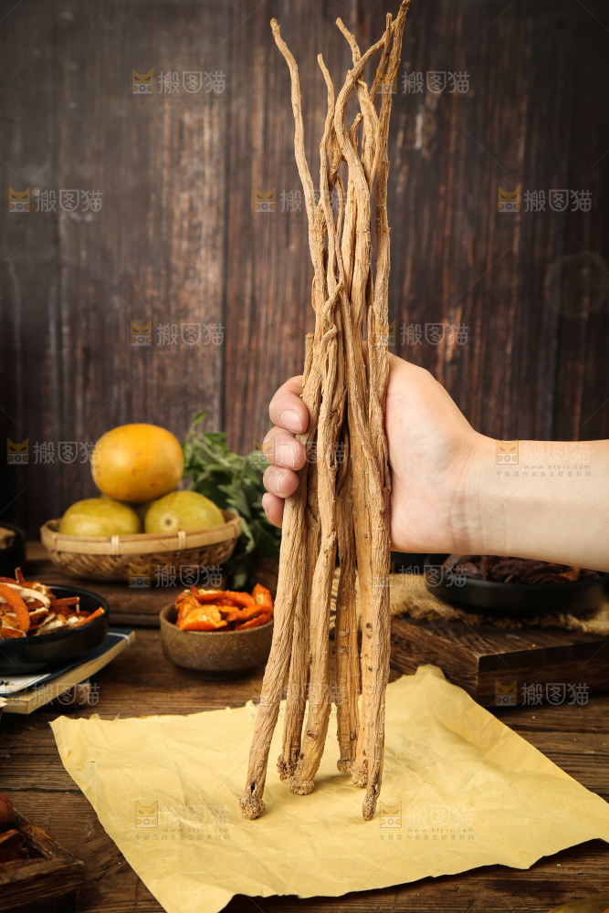 手里拿着党参
