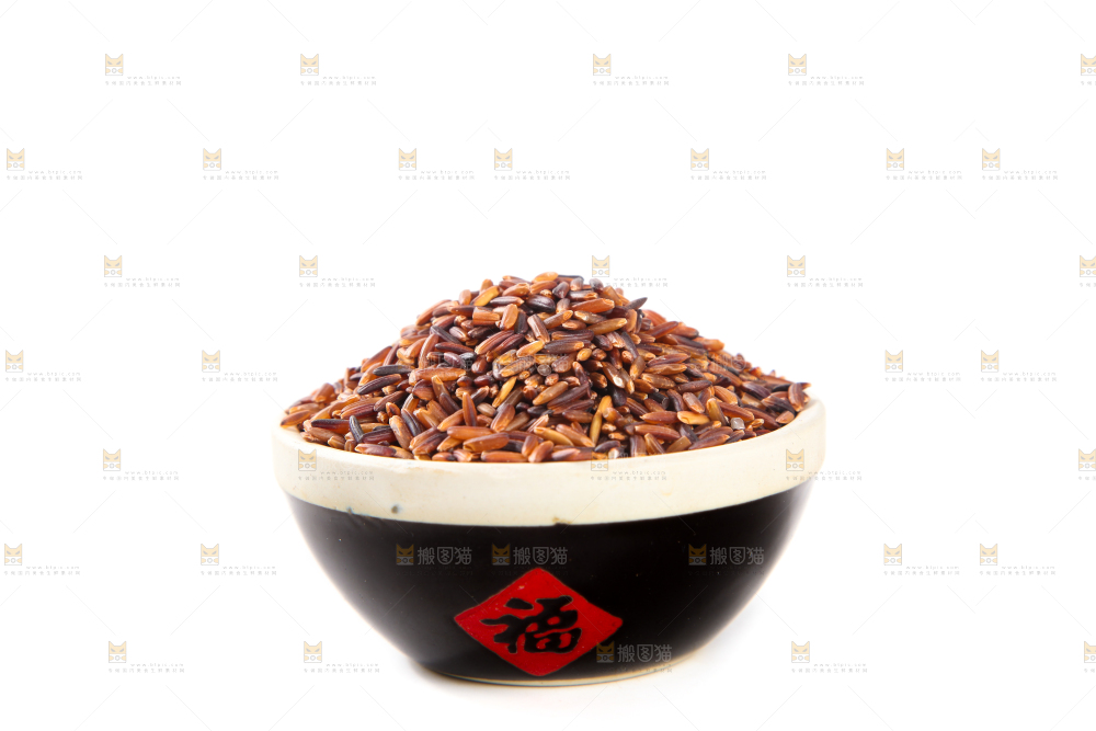 白底上的紫香米