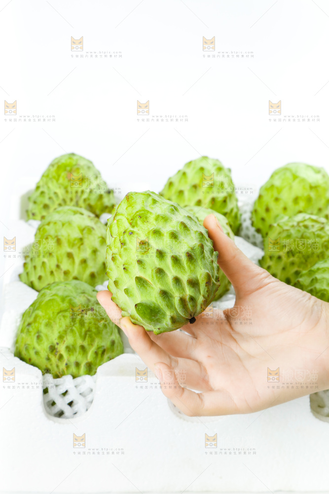 手里拿着释迦果