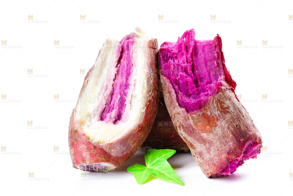 白底上的红薯组合