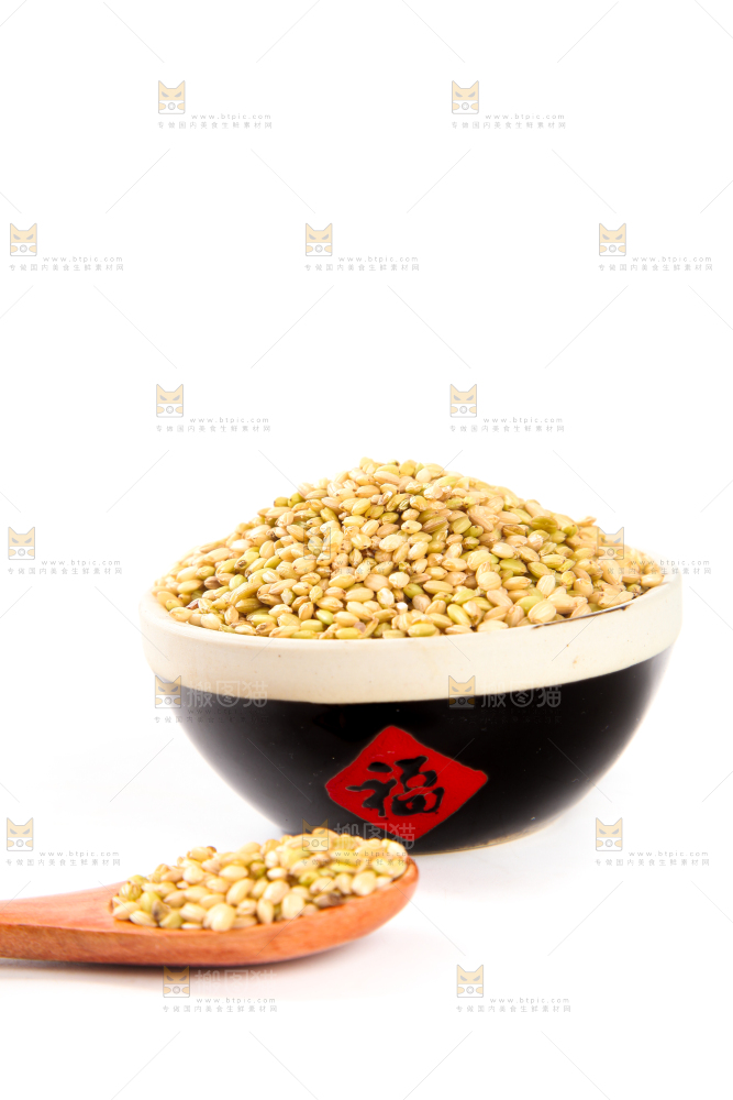 白底上的绿香米