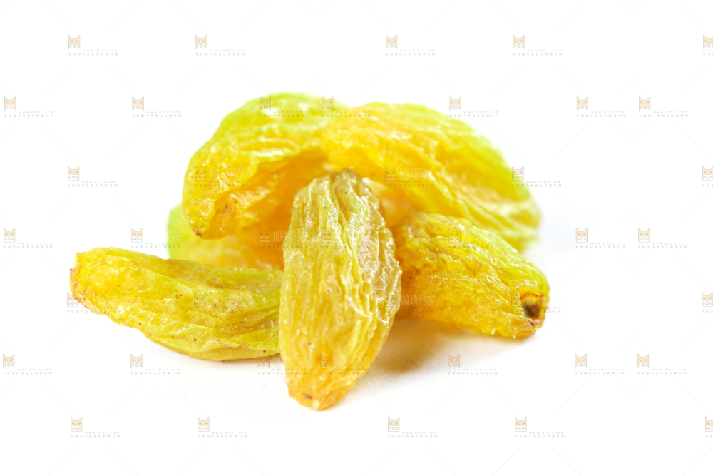 白底上的吐鲁番葡萄干