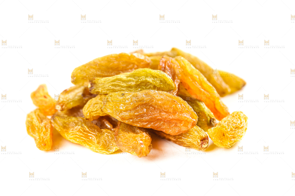 白底上的葡萄干