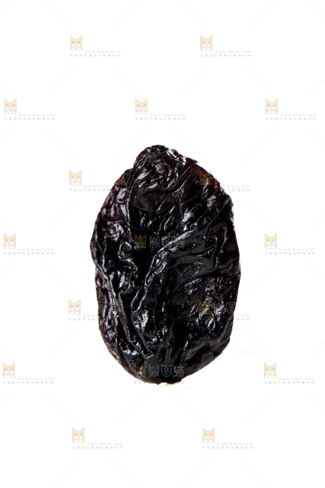 白底上的黑加仑葡萄干