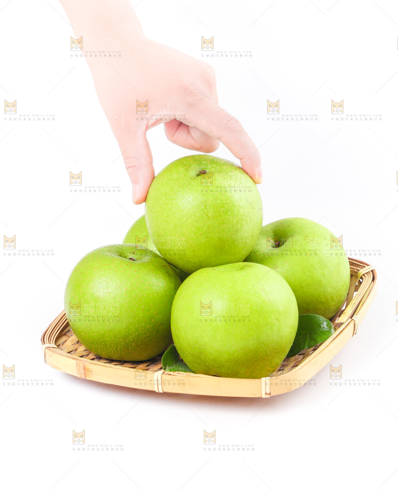 手拿青皇冠梨