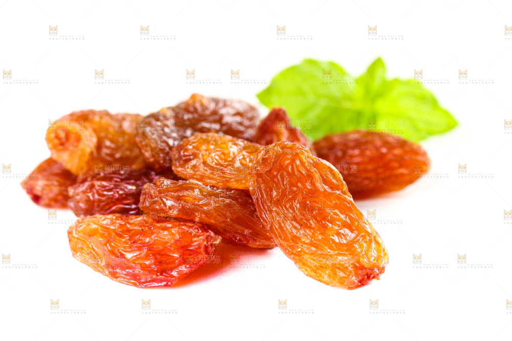 白底上的红玫瑰葡萄干