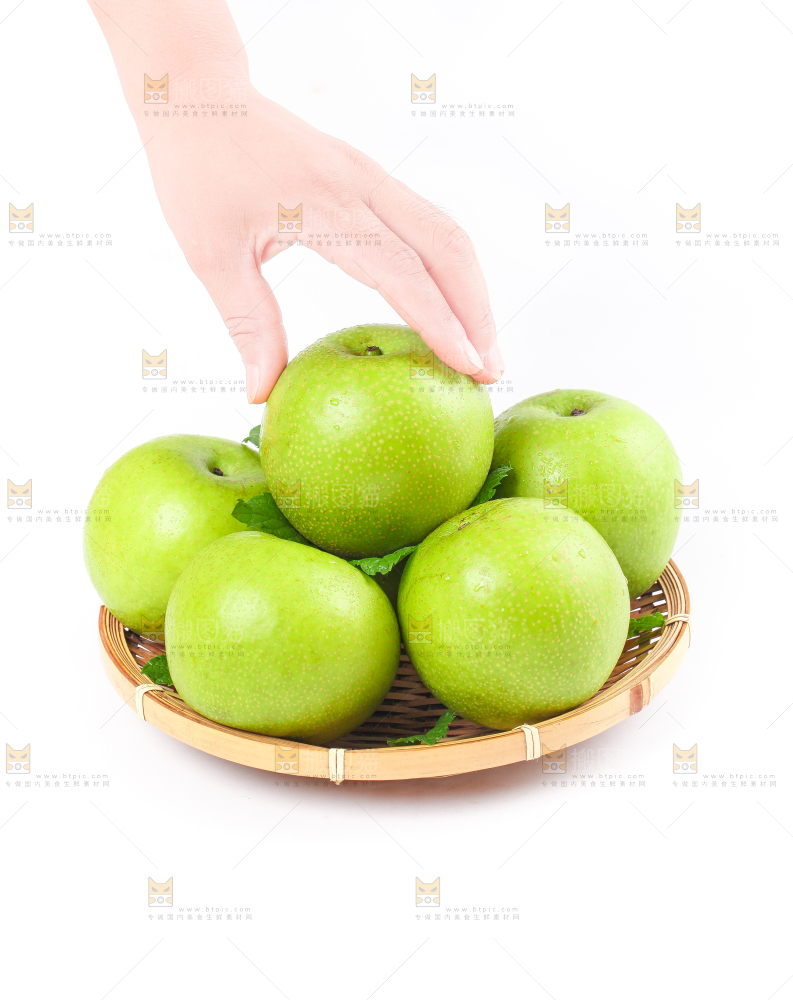 手拿青皇冠梨