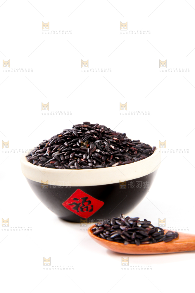 白底上的黑糯米