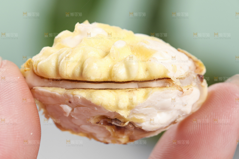 手拿青皮湿核桃果仁