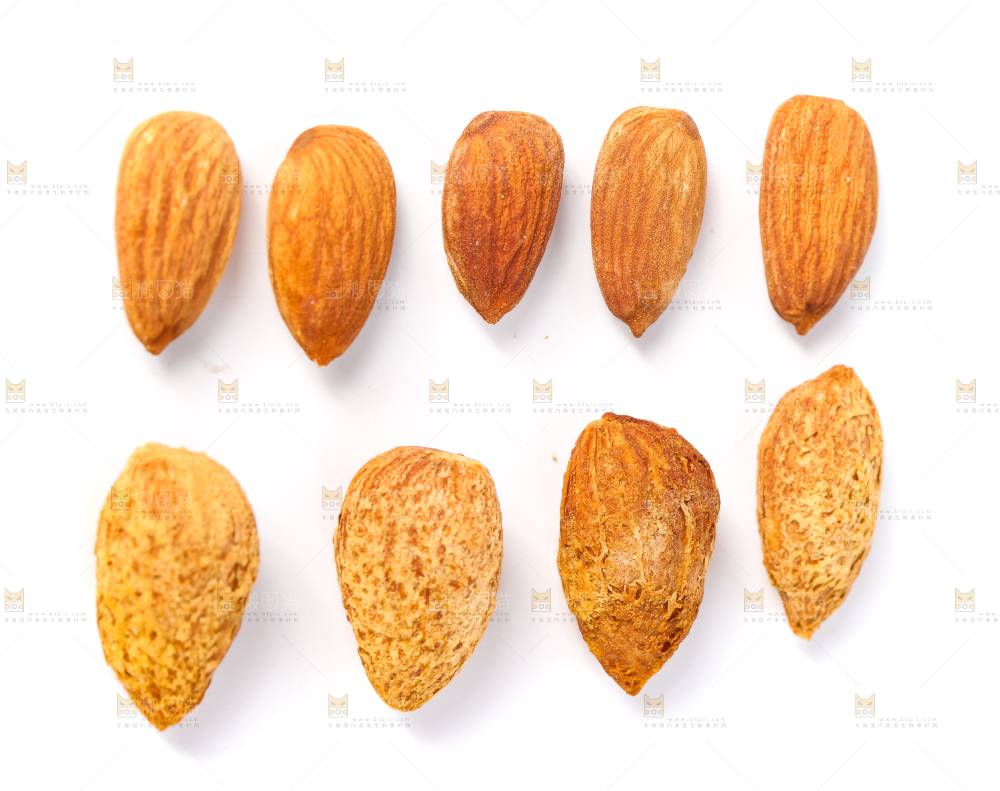 白底上的巴旦木