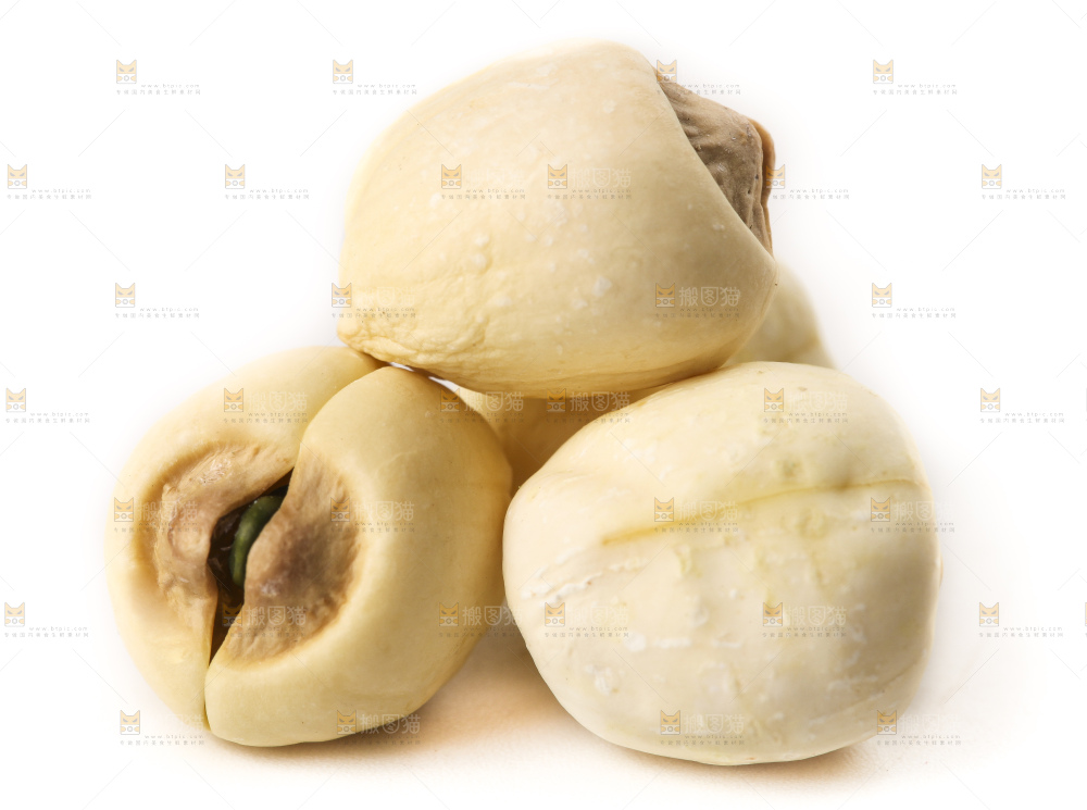 白底上的九鲤湖白莲子