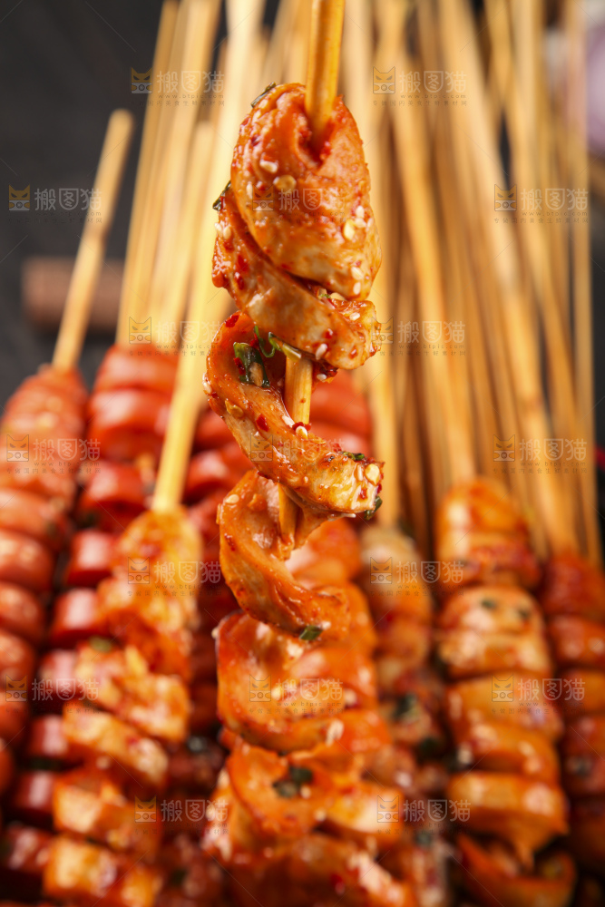 锅里的面筋串