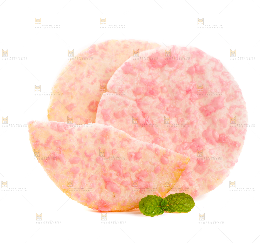 白底上放着雪饼