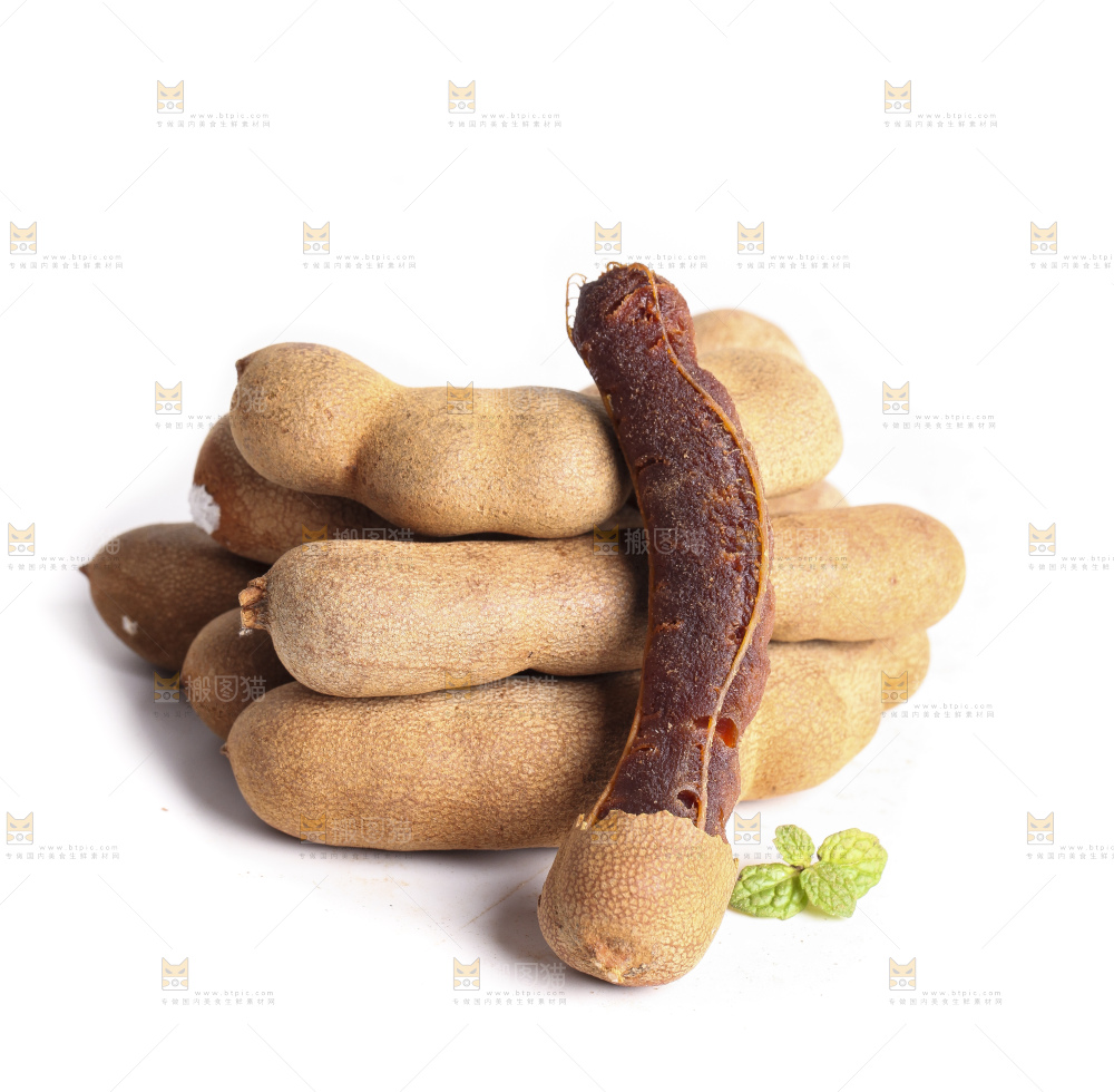 白底上的云南甜酸角