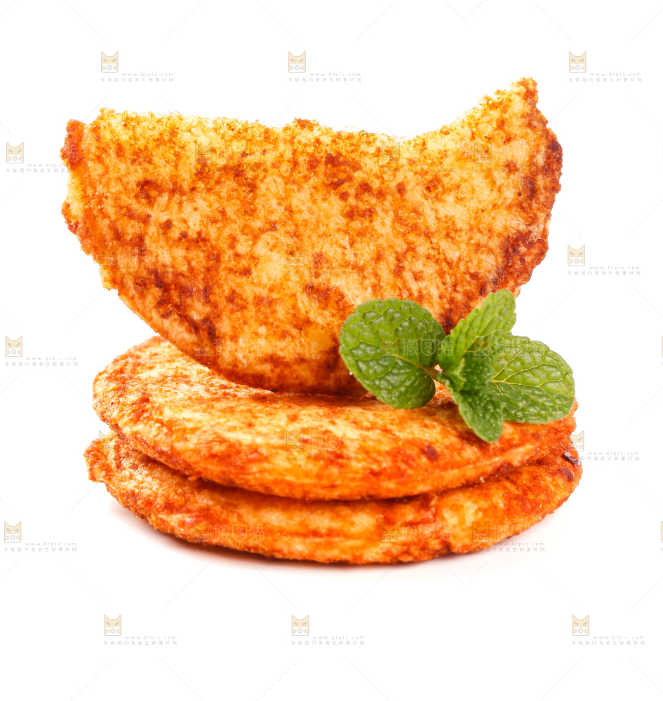 白底上放着酱油饼