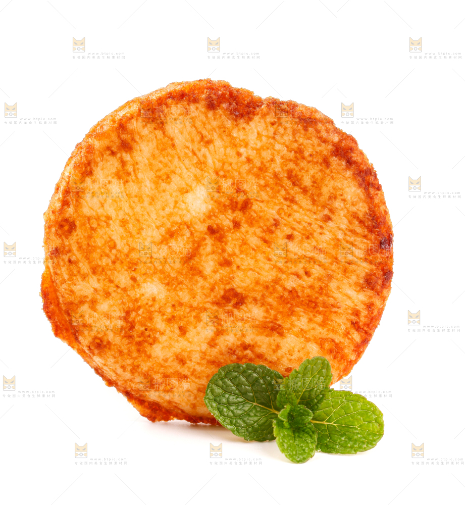 白底上放着酱油饼
