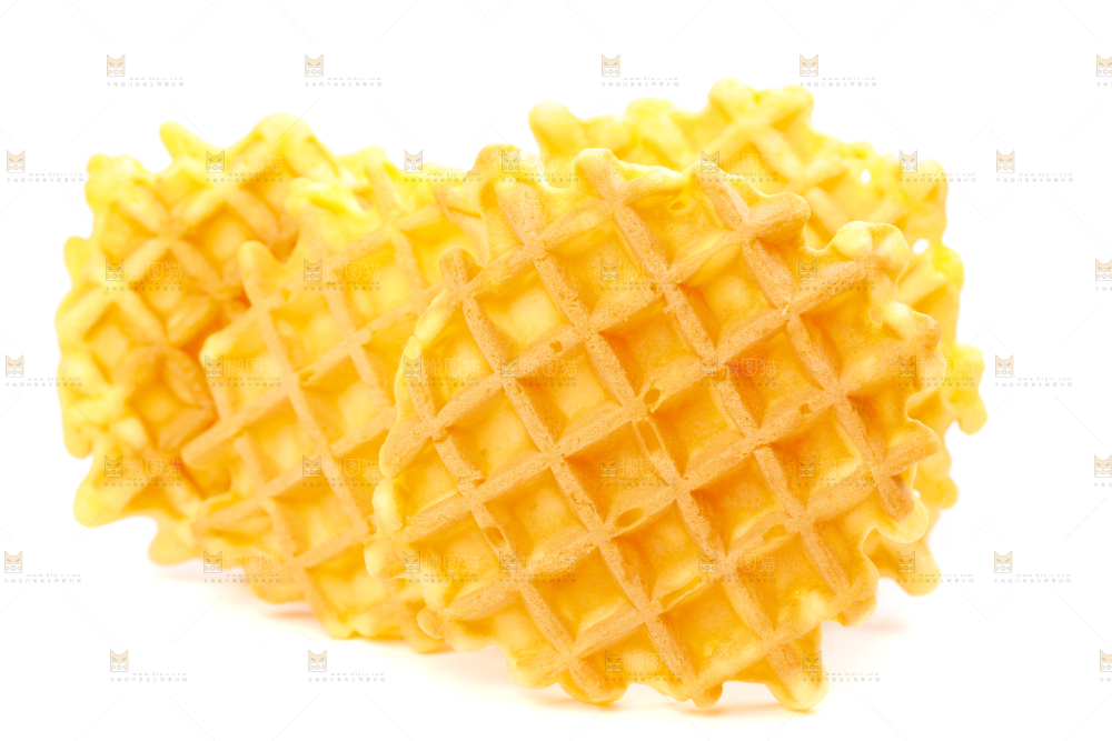 白底上的华夫饼干