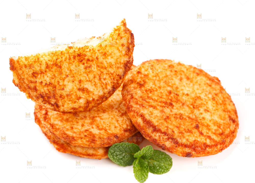 白底上放着酱油饼