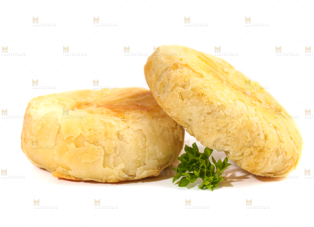 白底上的月饼