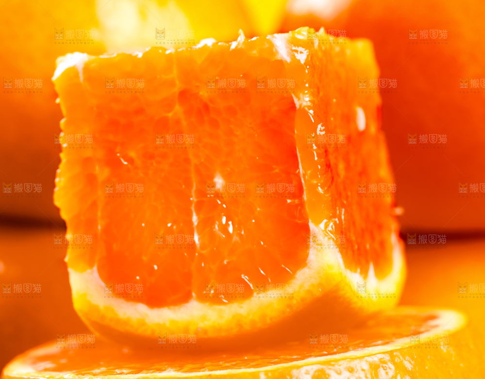 木底上的广西沃柑果肉